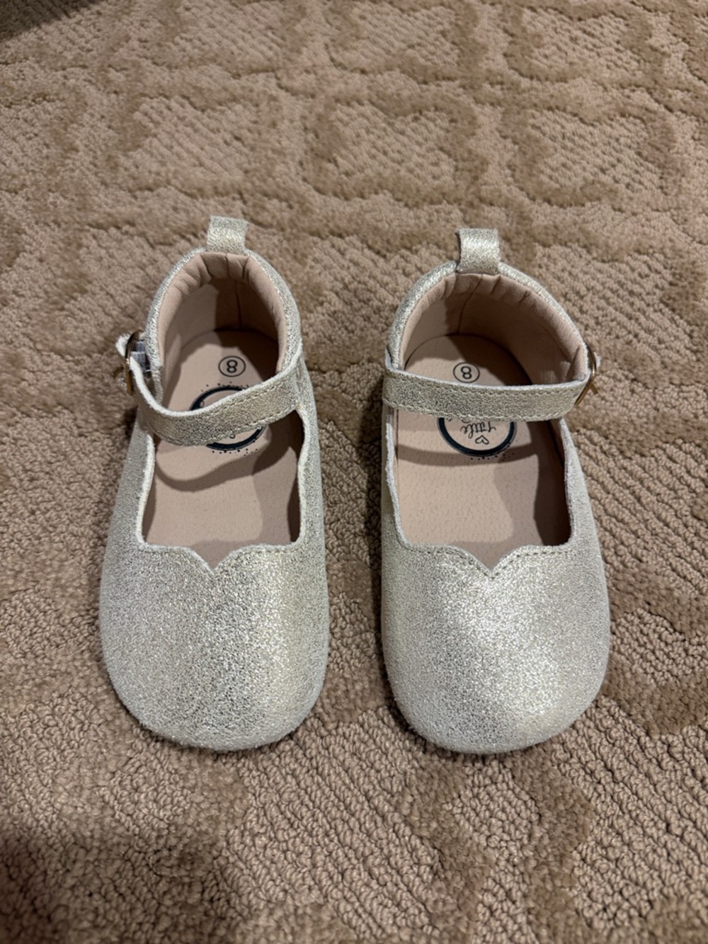 Little Love Bug Gold Sparkle Mary Jane Shoes